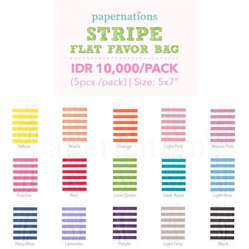 Flat Favor Bag - Stripe